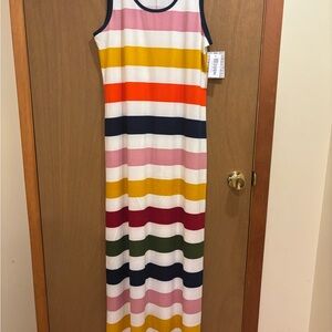 NWT LuLaRoe Dani Multicolor Striped Maxi Tank Dress XL